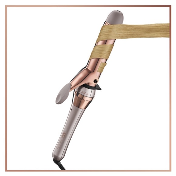 Rose Gold Gray Titanium InfinitiPro Conair Curling Iron Luxe Series - Picture 5 of 5